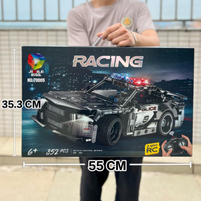 Mașină de Poliție de Asamblat cu Telecomandă – Set Tehnic 2.4GHz, 352 piese 