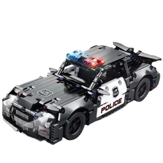 Mașină de Poliție de Asamblat cu Telecomandă – Set Tehnic 2.4GHz, 352 piese 