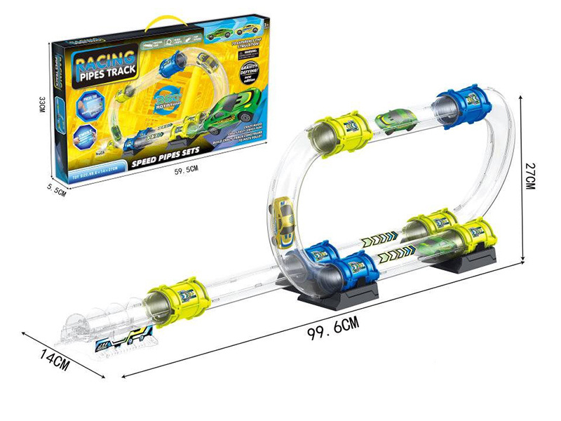 Pista Auto cu Circuit Tubular și 2 Mașinuțe