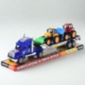 Camion transportor auto cu 2 tractoare utilaje (culoare aleatorie)