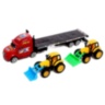 Camion transportor auto cu 2 tractoare utilaje (culoare aleatorie)
