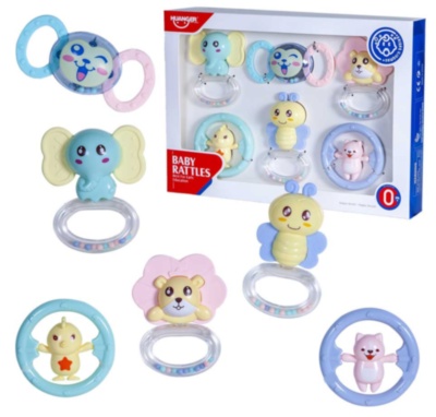 Set 6 Zornăitoare Pastelate, 4 pentru Dentiție | image