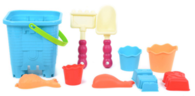 Găletușă cu 9 Accesorii de Nisip, 21cm | image