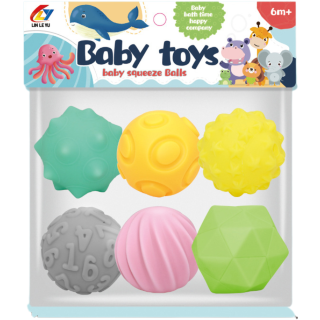 Set 6 bile senzoriale pentru dezvoltarea tactilă