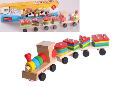 Trenuleț din Lemn cu Forme Geometrice de Aranjat | image