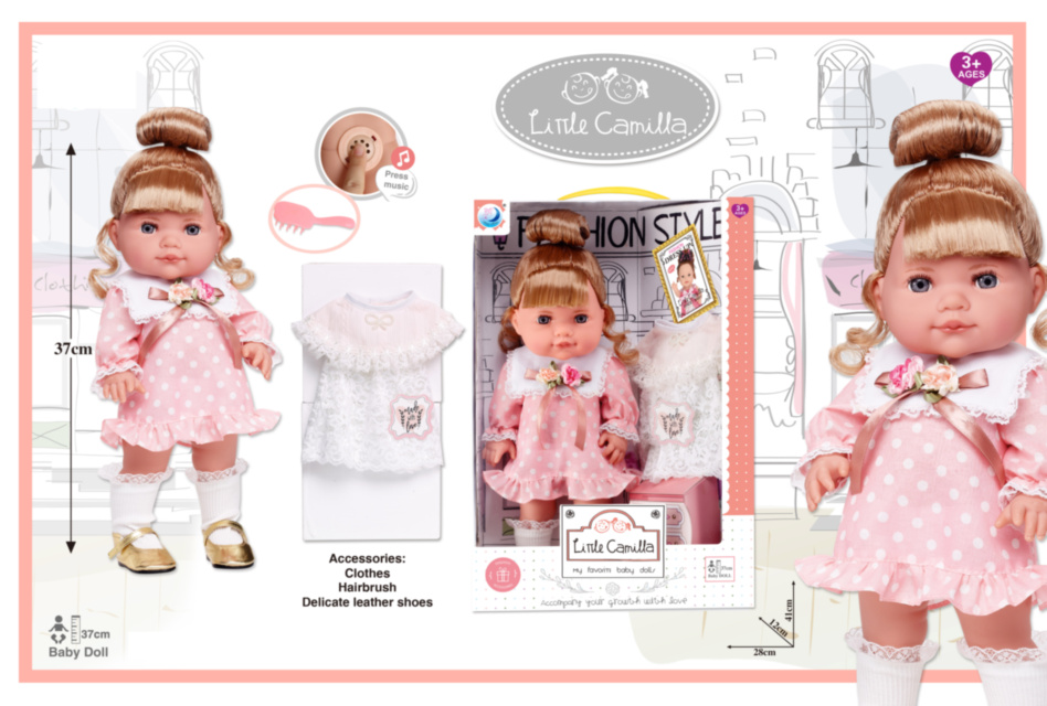 Bebeluș Fetiță din Vinil cu Sunete și Set de Hăinuțe