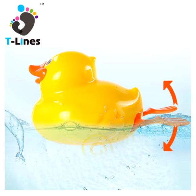 Rața jucărie pentru baie cu înot automat