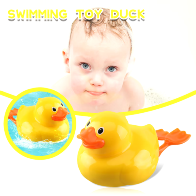 Rața jucărie pentru baie cu înot automat