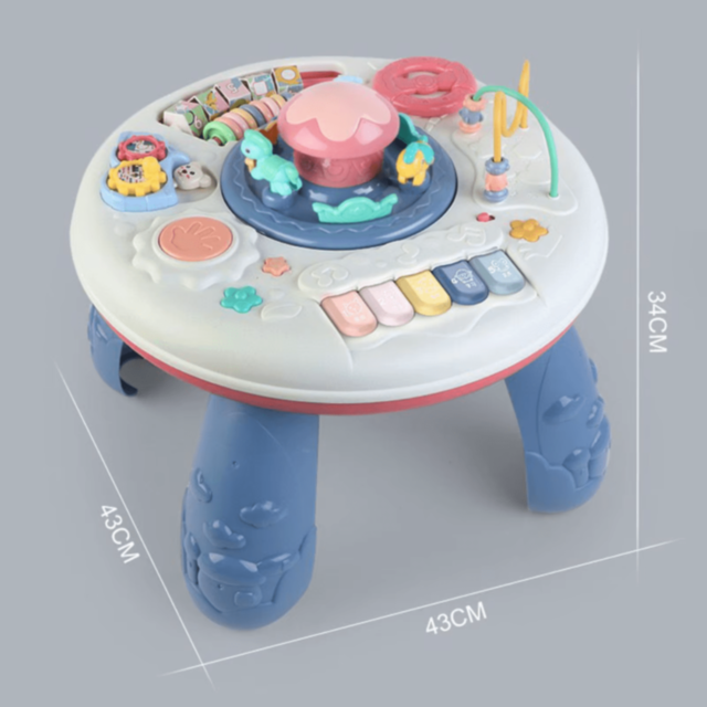 Măsuță Interactivă 8 în 1 pentru Bebeluși cu Lumină, Muzică și Activități Educative