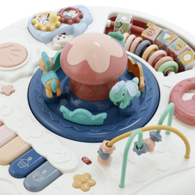 Măsuță Interactivă 8 în 1 pentru Bebeluși cu Lumină, Muzică și Activități Educative