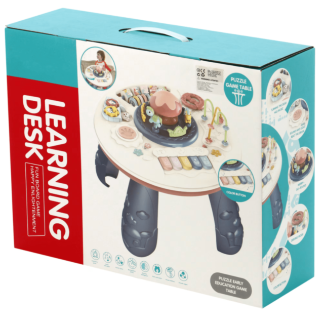 Măsuță Interactivă 8 în 1 pentru Bebeluși cu Lumină, Muzică și Activități Educative