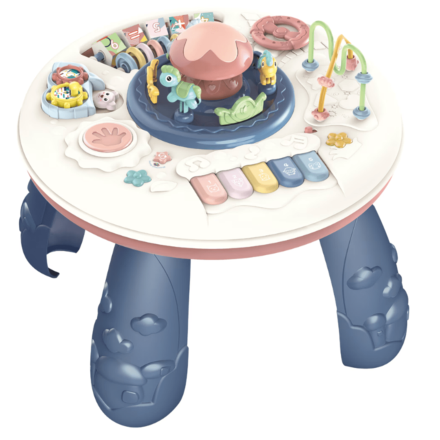Măsuță Interactivă 8 în 1 pentru Bebeluși cu Lumină, Muzică și Activități Educative