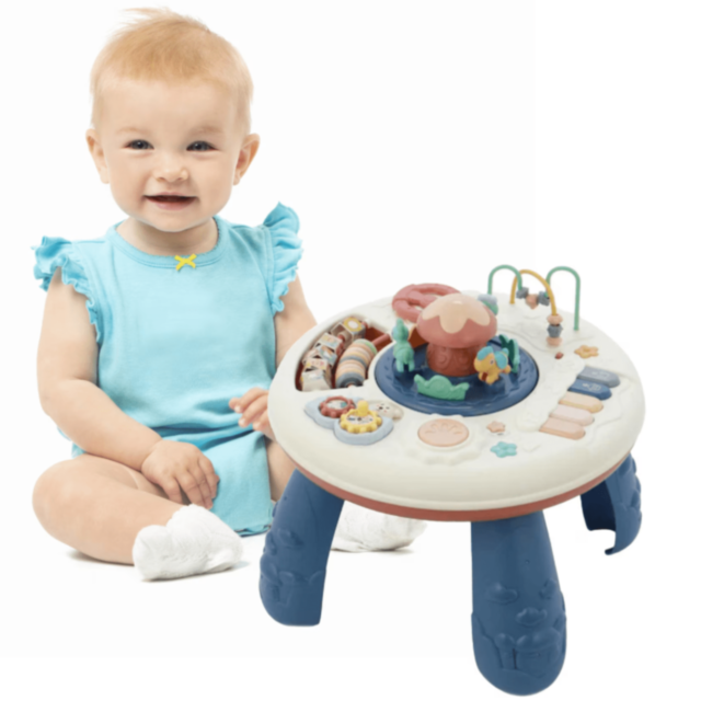 Măsuță Interactivă 8 în 1 pentru Bebeluși cu Lumină, Muzică și Activități Educative