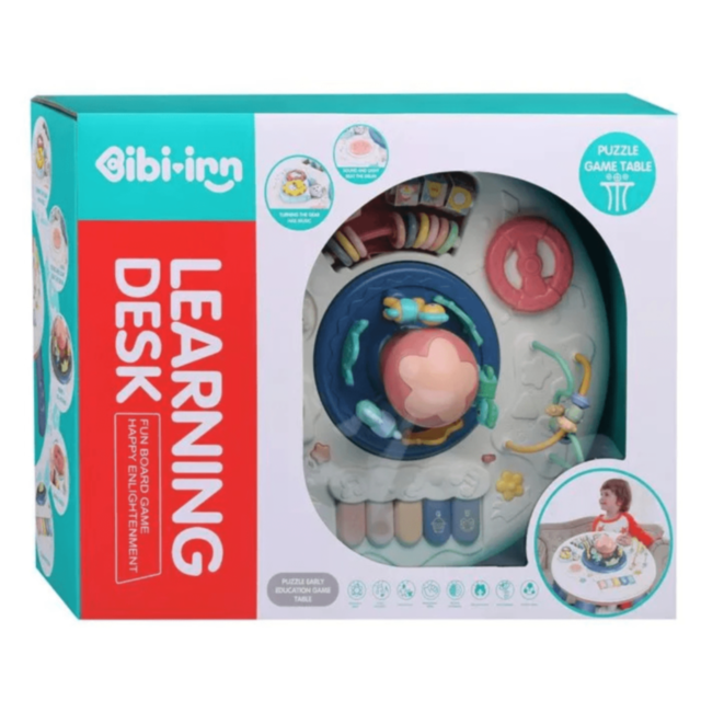 Măsuță Interactivă 8 în 1 pentru Bebeluși cu Lumină, Muzică și Activități Educative