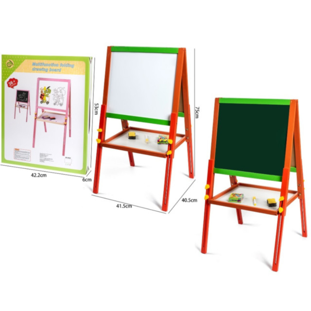 Tablă Multifuncțională Dublă | Suprafață Albă Magnetică și Neagră pentru Creta