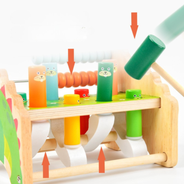 Centru Educațional Montessori din Lemn cu Dinozaur – 6 Activități Interactive