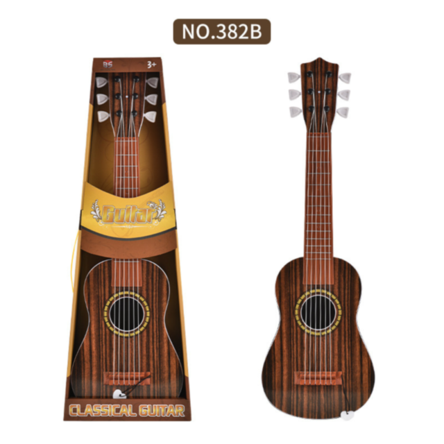 Chitară Clasică din Plastic pentru Copii – 6 Corzi, Design Lemn (culoare aleatorie) 