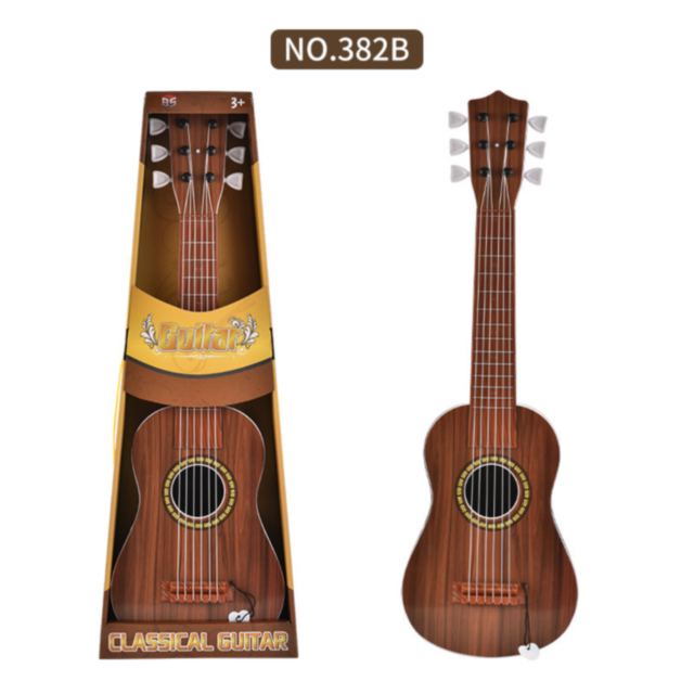 Chitară Clasică din Plastic pentru Copii – 6 Corzi, Design Lemn (culoare aleatorie) 