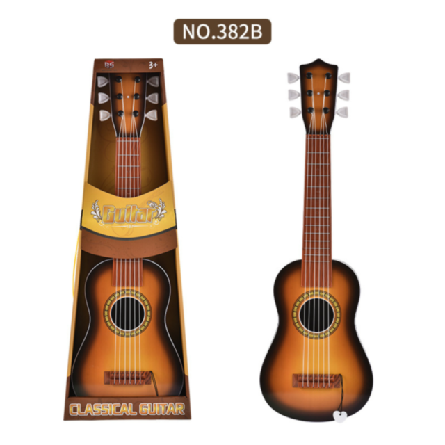 Chitară Clasică din Plastic pentru Copii – 6 Corzi, Design Lemn (culoare aleatorie) 
