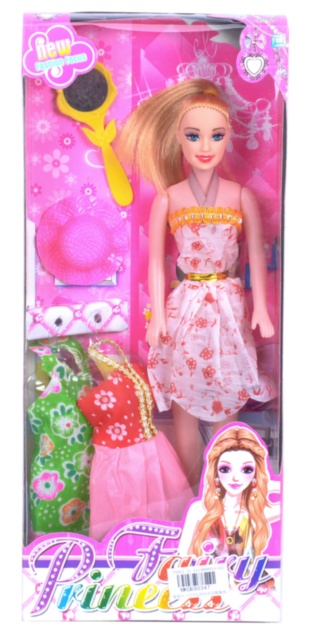 Barbie cu 2 Ținute, Pălărie și Oglindă