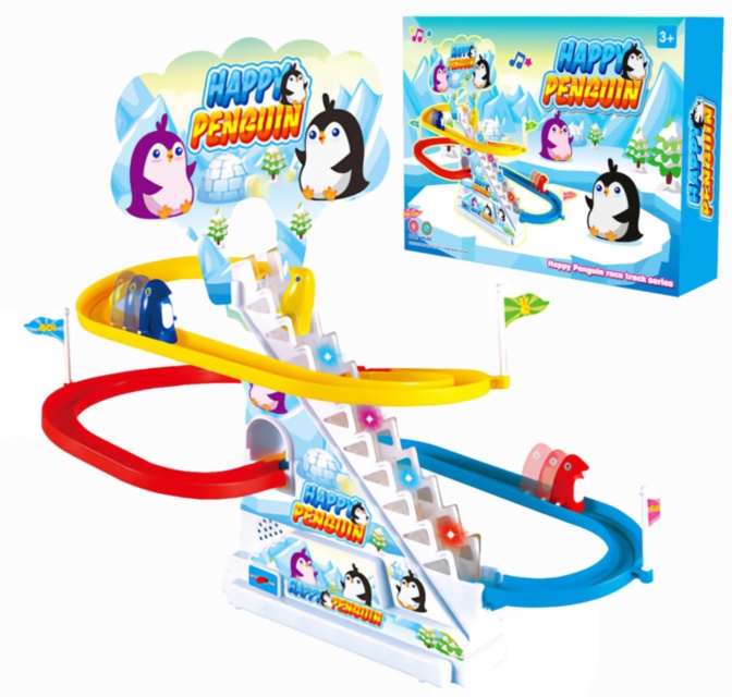 Escalator cu Tobogan "Pinguini" cu Muzică și Lumini