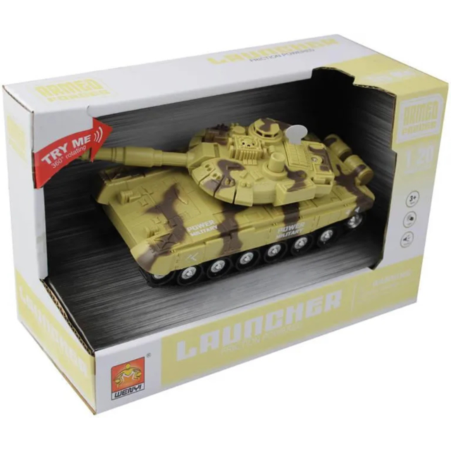 Tanc Militar de Jucărie cu Fricțiune și Sunete