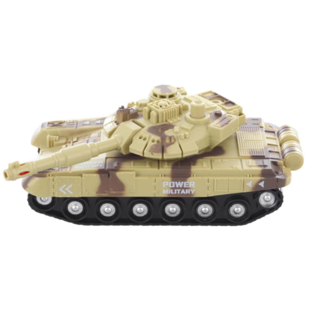 Tanc Militar de Jucărie cu Fricțiune și Sunete