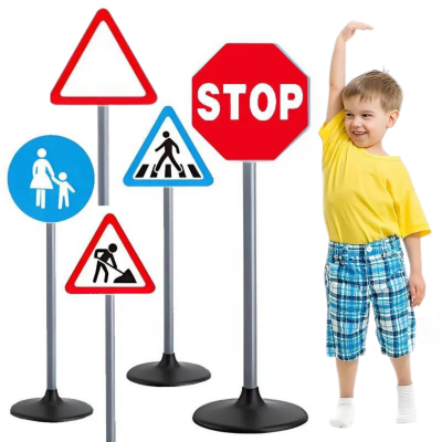 Reguli de Circulație pentru Copii: Set de Semne Rutiere | image