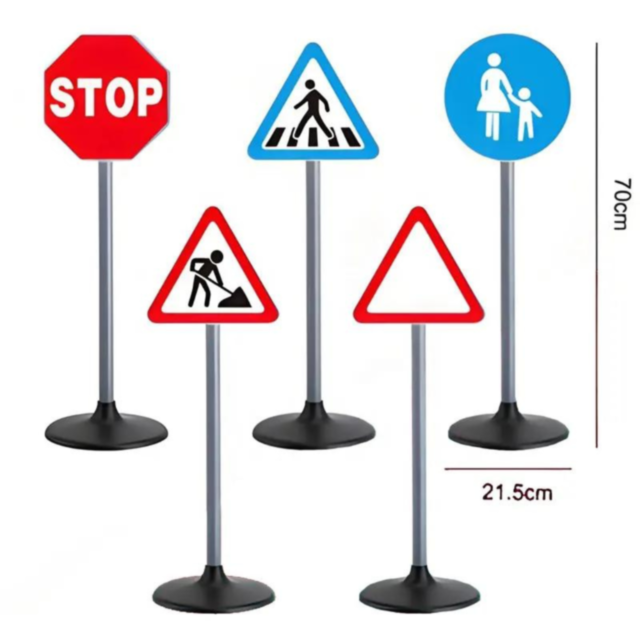 Reguli de Circulație pentru Copii: Set de Semne Rutiere