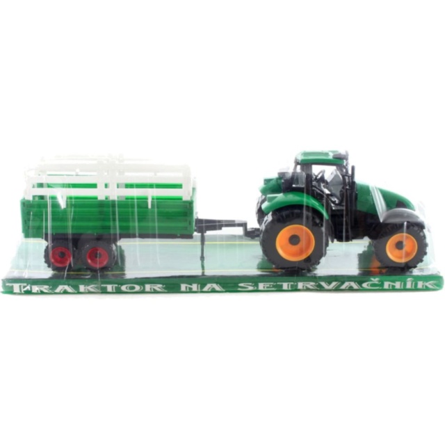 Tractor jucărie pentru copii cu remorcă platformă (culoare aleatorie)