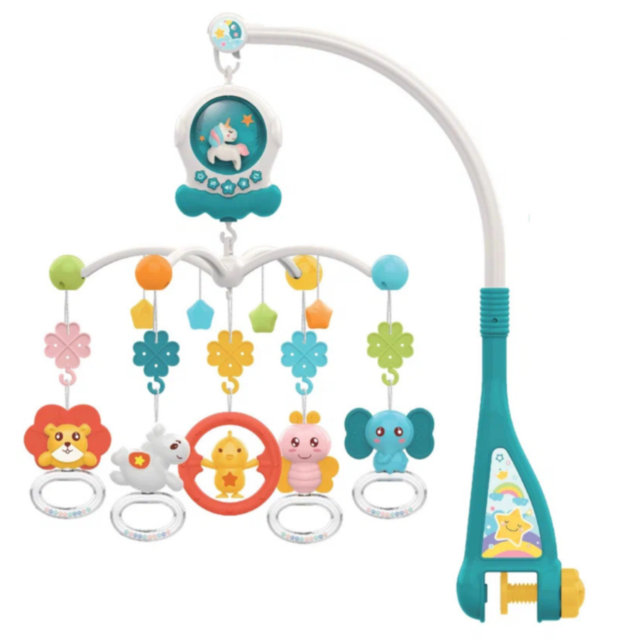 Carusel Muzical cu Proiector și Jucării Zornăitoare 