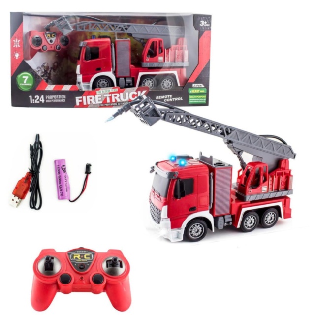 Mașina de Pompieri Teleghidată cu Acumulator