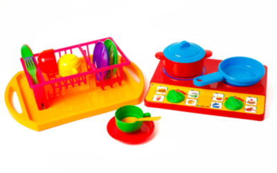 Set de Tacâmuri cu Uscător, Aragaz și Tăviță, 18 Accesorii | image