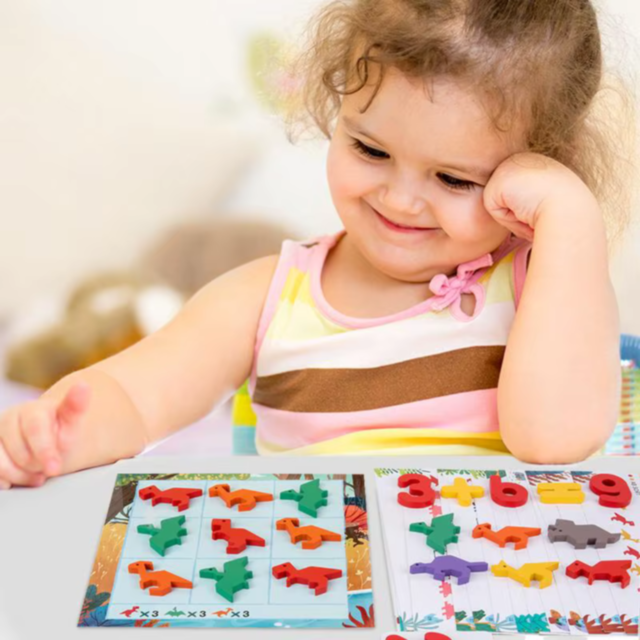 Joc Educativ Rainbow Dinosaur – Logică Matematică și Sortare