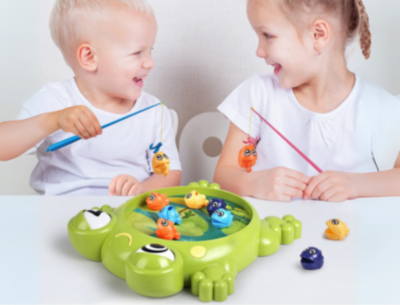 Joc Pescuit Magnetic Broască cu 10 Peștișori | image