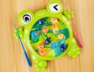 Joc Pescuit Magnetic Broască cu 10 Peștișori | image