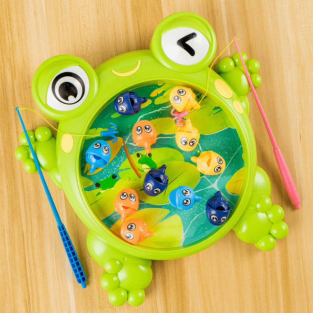 Joc Pescuit Magnetic Broască cu 10 Peștișori