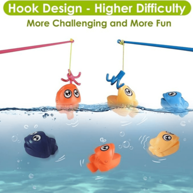 Joc Pescuit Magnetic Broască cu 10 Peștișori