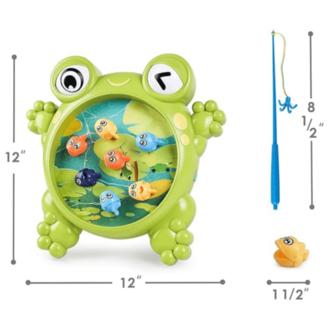 Joc Pescuit Magnetic Broască cu 10 Peștișori