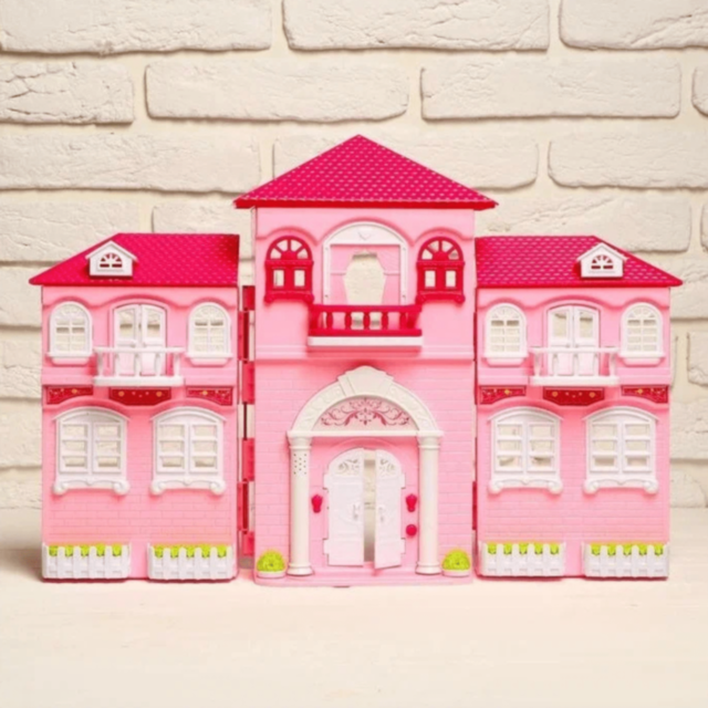 Căsuță Păpuși Mare cu Mobilier și Lumini Sunete