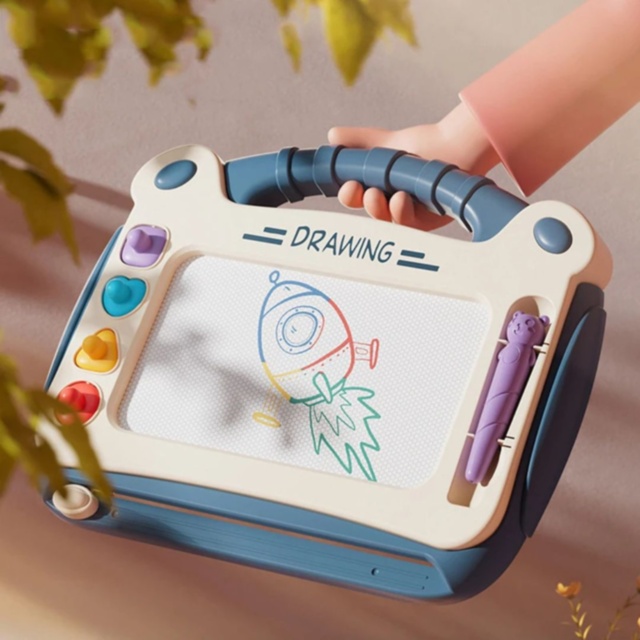 Masă magnetică desen copii cu ștampile și picioare (culoare aleatorie)