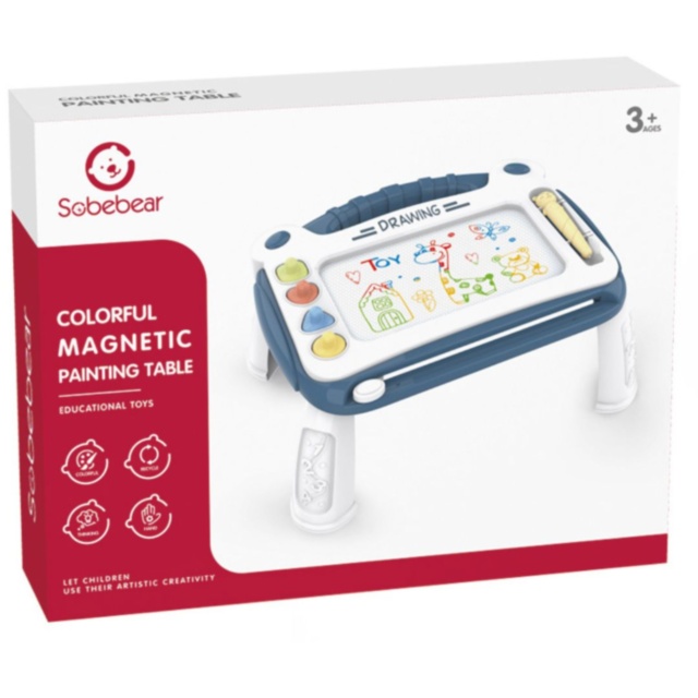 Masă magnetică desen copii cu ștampile și picioare (culoare aleatorie)
