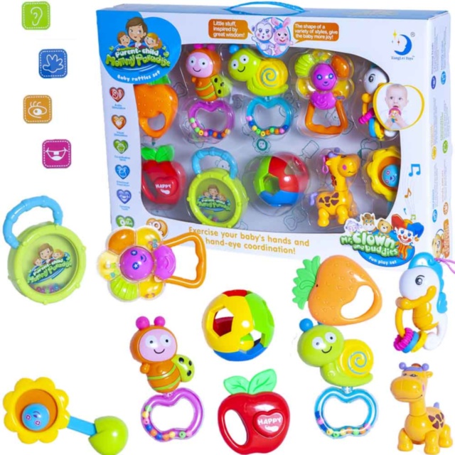 Set 10 Zornăitoare Multicolore