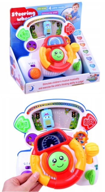 Simulator Auto Interactiv cu Volan și Mașinuță 