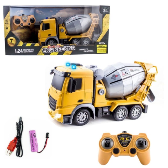 Camion Betonieră Teleghidat cu Acumulator, 30cm
