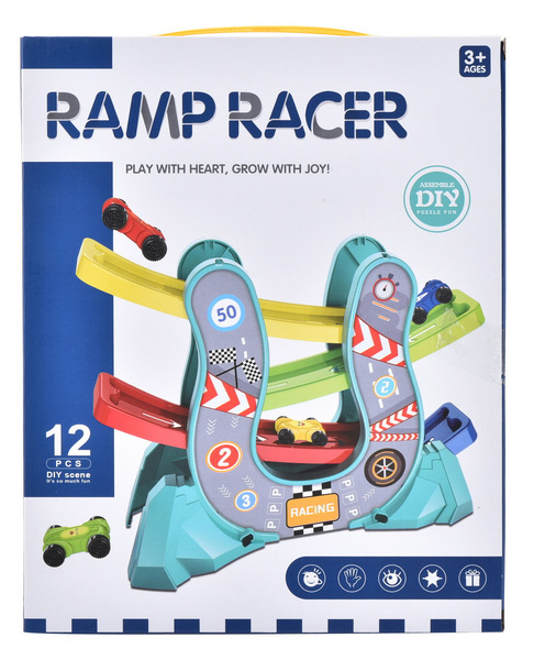 Pista de Curse cu 4 Rampe și 4 Mașinuțe
