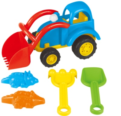 Tractor cu 4 Accesorii de Nisip, 32cm | image