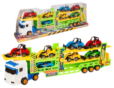 Mega Camion cu Trailer și 7 Buldozere, 64cm | image