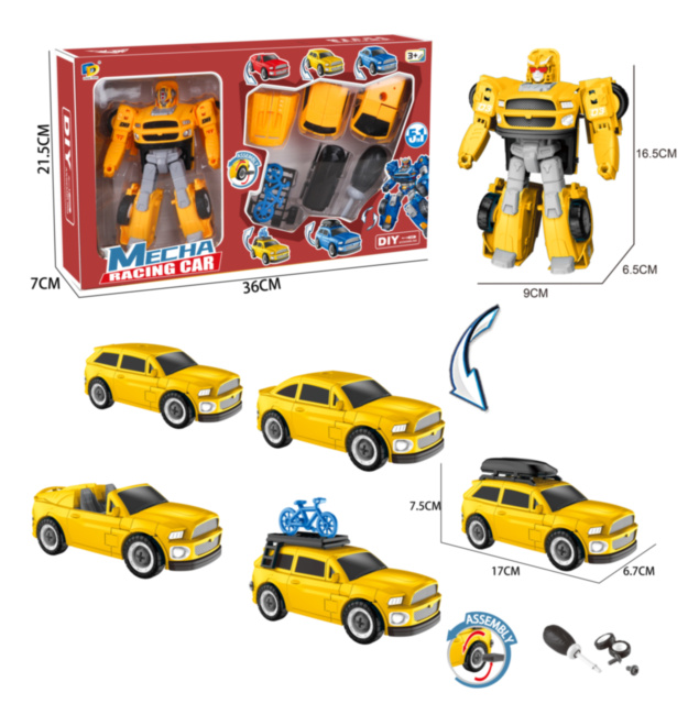 Robot Transformabil în Mașină Demontabil cu Cheie