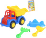 Camion cu 3 Accesorii de Nisip, 26cm 